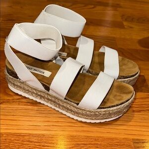 White Steve Madden Jaklin Sandals